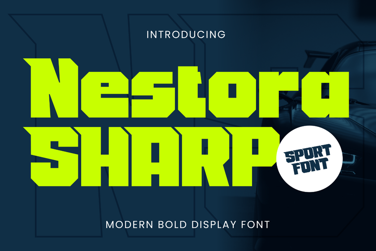 Nestora Sharp, a Sans Serif Font by Brand_Hero (Photo 1 of 13)
