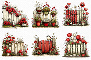 Whimsical Spring Fence Clipart, an Illustration by Craft Nest (Thumbnail 4 of 12)