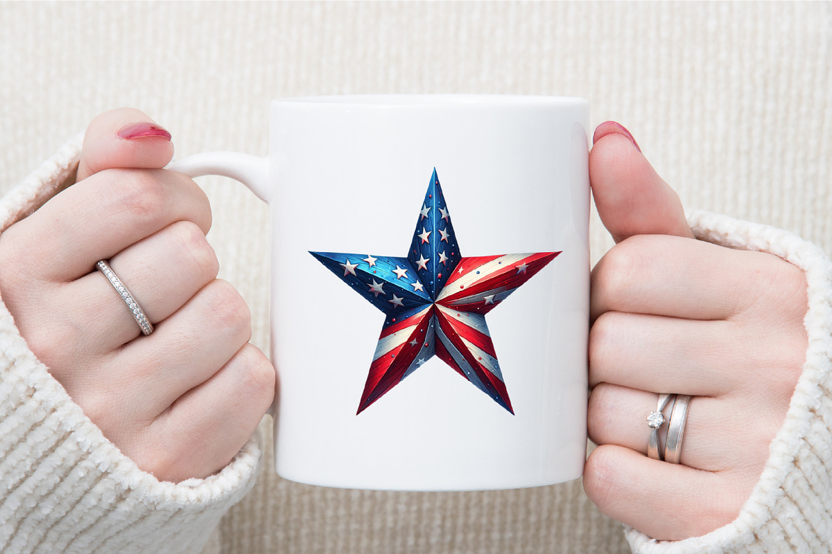 American Patriotic Star Clipart, an Illustration by Sublimation Artist (Photo 5 of 6)