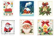 Christmas Stamp Clipart Bundle, a Seasonal Illustration by Designking (Thumbnail 3 of 3)