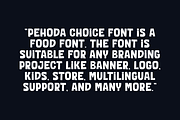 Pehoda Choice - Food Font, a Sans Serif Font by Iqsiart Studio (Thumbnail 4 of 6)