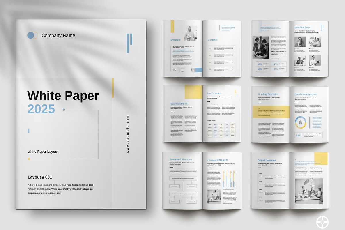 White Paper Brochure Layout, a Brochure Template by Designvive (Photo 1 of 8)