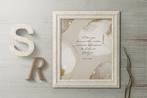 Gold Watercolor Shapes Png Overlays