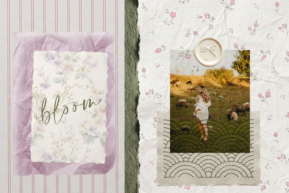 Rural bloom Cottagecore Scrapbooking, an Object Graphic by 60secondsArt (Photo 2 of 10)