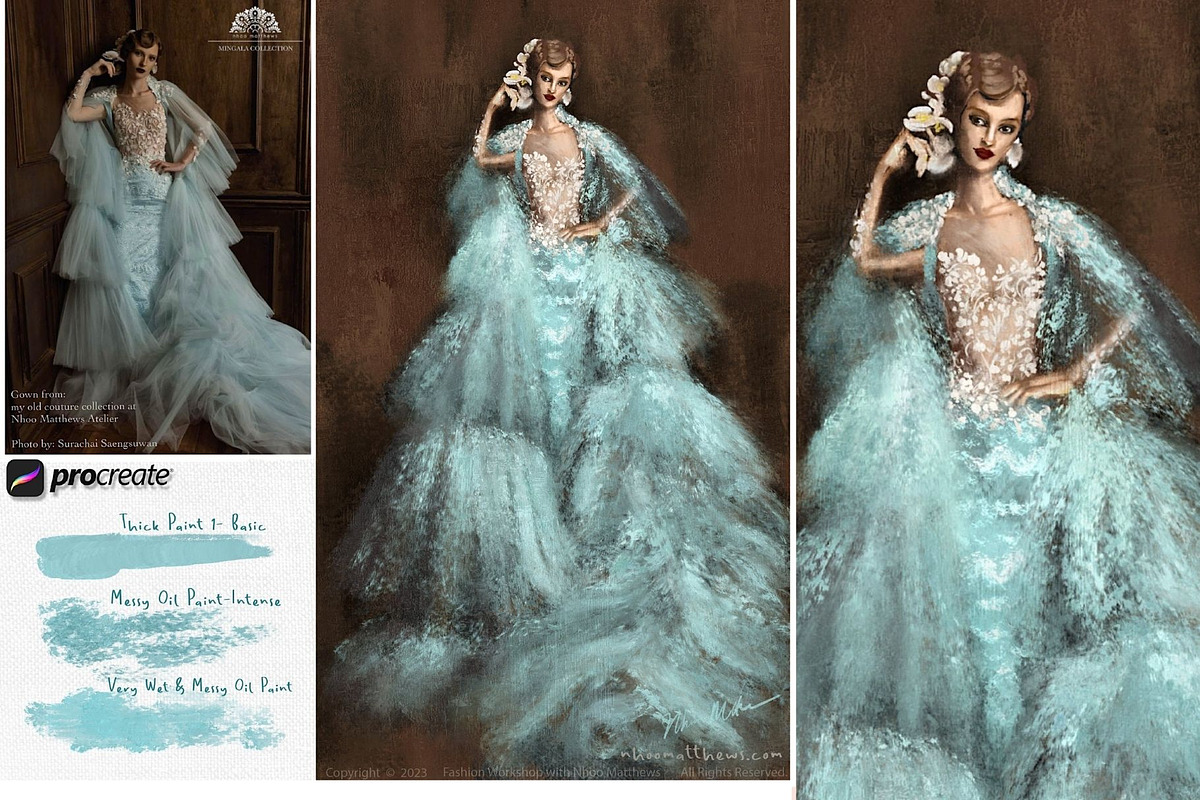 Procreate Impressionist Oil Brushes, a Brush Add-On by Fashion Workshop Bkk (Photo 4 of 11)