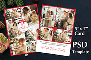 Christmas Card Photo Template PSD, a Card Template by PSD templates and Photos (Thumbnail 1 of 4)
