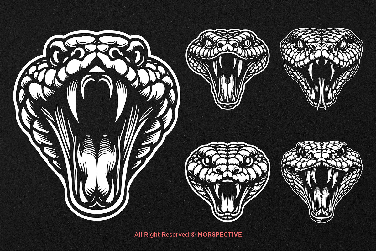 10 Bundle Dark Art Viper Snake Beast, an Animal Illustration by Morspective (Photo 5 of 7)