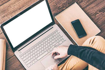 Young man working with Laptop, a Business Photo by GreatFruit