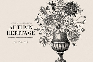 Autumn Heritage Botanical Collection, a Seasonal Illustration by Yevheniia