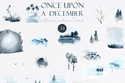 Watercolor Winter Clipart Landscape, an Object Graphic by NataliArkushArt (Thumbnail 8 of 20)