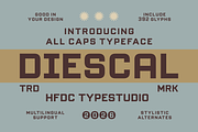 Diescal Typeface, a Sans Serif Font by 24Design Studios (Thumbnail 1 of 9)