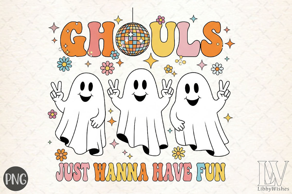 Ghouls Just Wanna Have Fun Halloween, an Illustration by Libby Wishes (Photo 1 of 6)