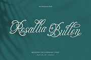 Rosallia Button - Beauty Script Font, a Script Font by Brightone (Thumbnail 1 of 8)