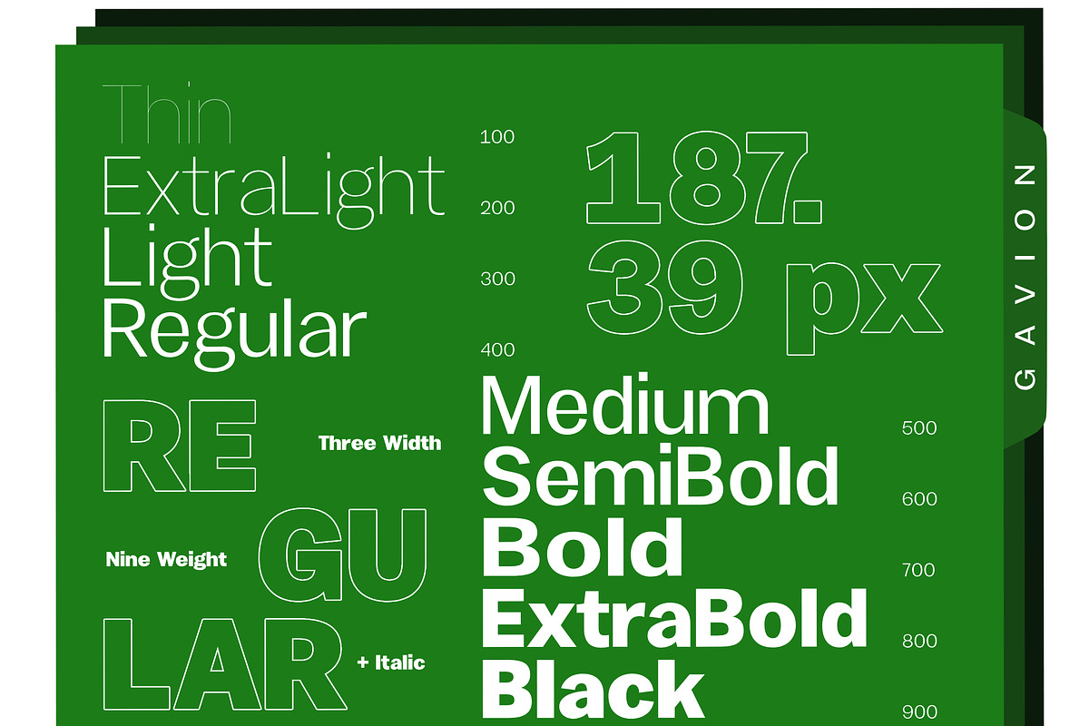 Gavion - 55 Font, a Sans Serif Font by MjStudio31 (Photo 2 of 16)