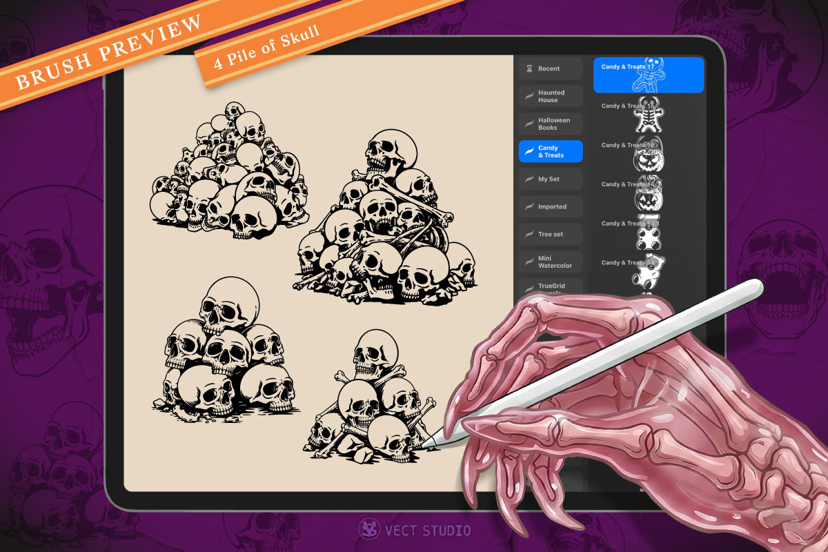 Halloween 209 Stamps Collection, a Brush Add-On by vectstudio (Photo 19 of 39)