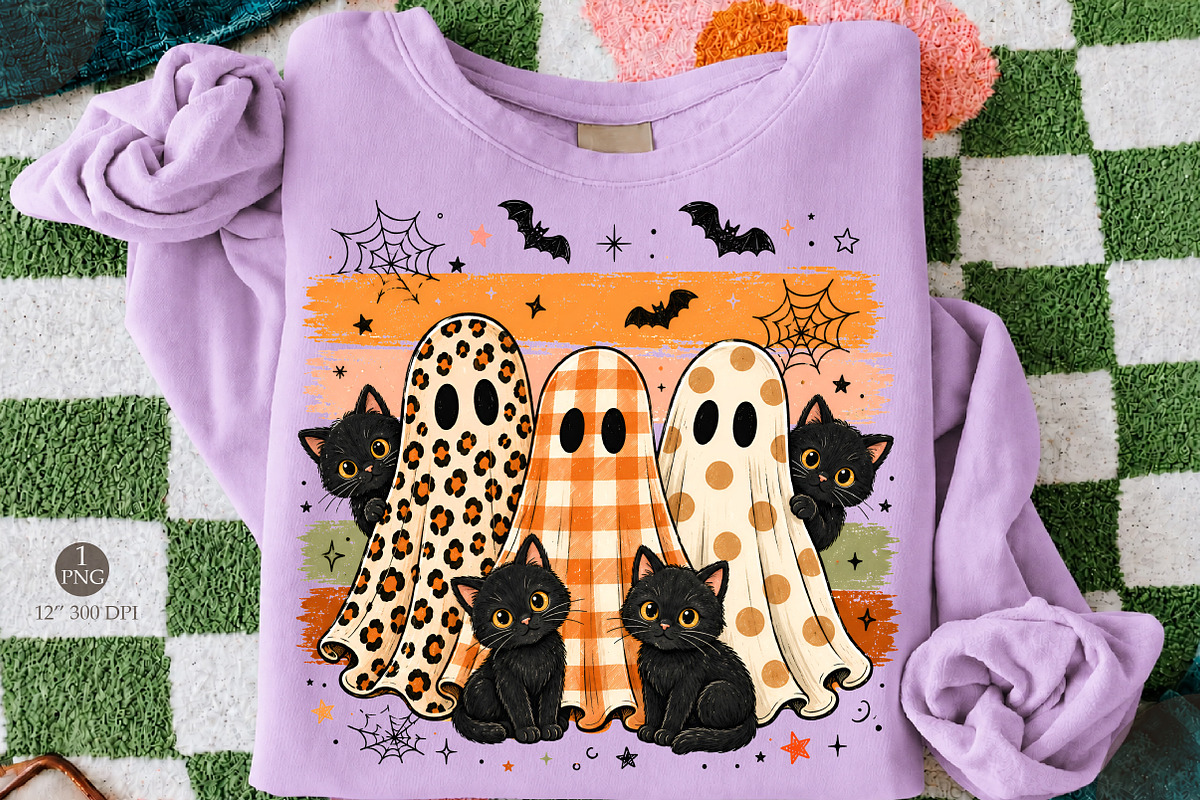 Halloween Ghost Cats PNG,Black Cat, an Object Illustration by Libby Wishes (Photo 1 of 3)