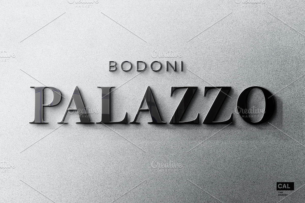 Bodoni Palazzo, a Font by California Type Foundry (Photo 1 of 9)