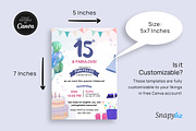 15th Birthday Invitation Card Temp, an Invitation Template by Snapybiz (Thumbnail 5 of 9)
