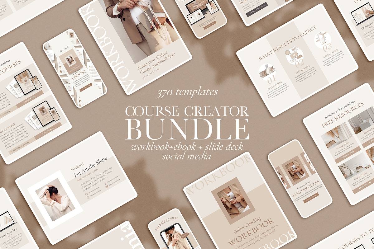 4 in 1 Course Creator Bundle CANVA, a Presentation Template by Studio Loire (Photo 73 of 73)