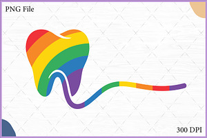 Rainbow Colorful Tooth Vector SVG, a Healthcare Illustration by Gfx Expert Team