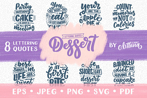 Dessert Lettering Quotes