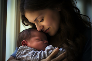 Mother newborn baby birth. Generate, a Person Photo by Ylivdesign