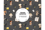 Young detective seamless pattern, a Pattern Graphic by Milatoo (Thumbnail 1 of 6)
