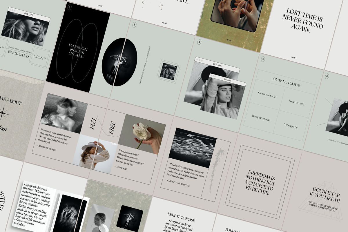 Instagram Carousel kit and Quotes, a Social Media Template by Bonumo (Photo 9 of 17)