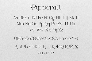 Pyrocraft - Modern Editorial Font