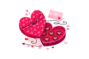 Valentine’s Chocolate Box, an Object Illustration by MISS CHATZ