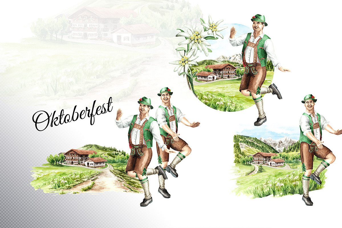 Welcome to Germany. Watercolor set, an Illustration by Daria Ustiugova (Photo 9 of 15)