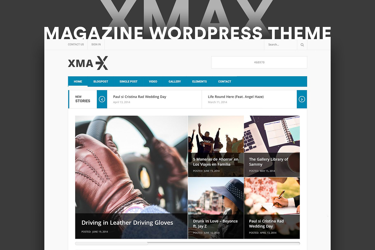 Xmax Magazine WordPress Theme, a WordPress Template by kopasoft
