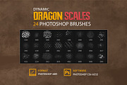 Dragon Scales Photoshop Brushes, a Brush Add-On by Mohamed Saber (Thumbnail 6 of 6)