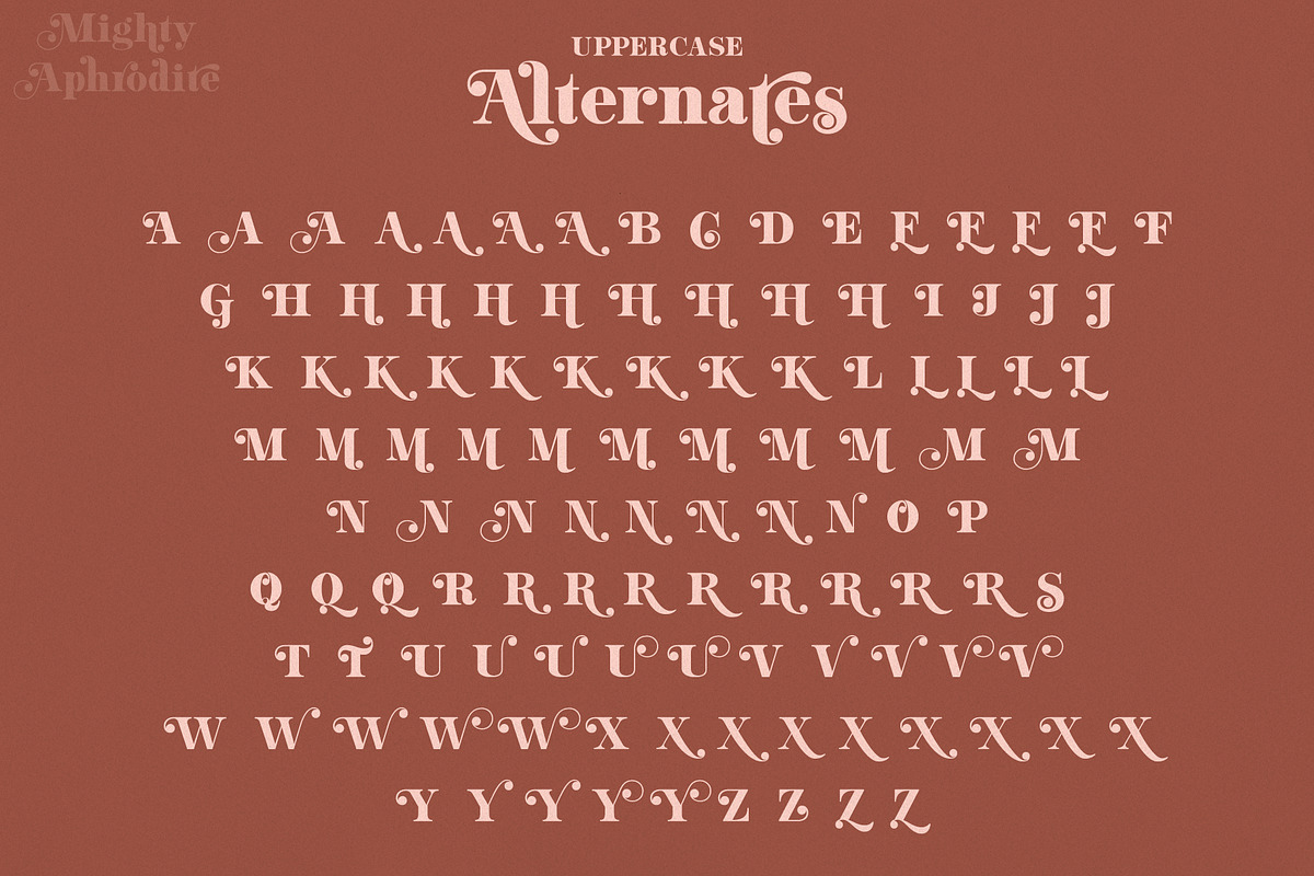 Mighty Aphrodite // A Classy Serif, a Serif Font by Megs Lang (Photo 14 of 22)
