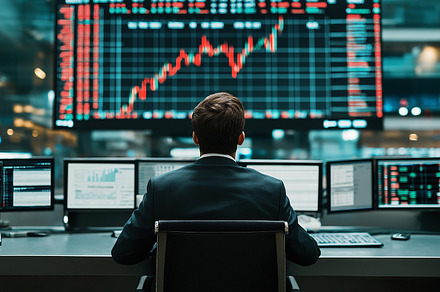 Businessman in a suit sitting, a Business Photo by MistyDay