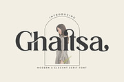 Ghaitsa - Stylish Ligature Font, a Serif Font by Aqeel_Art (Thumbnail 1 of 8)