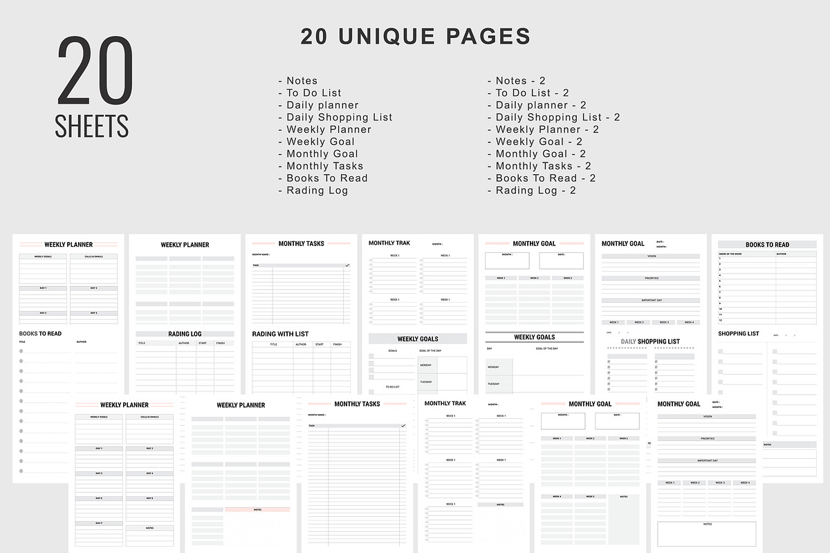 Ultimate Planner Bundle Pack, a Stationery Template by ROJI CREATOR (Photo 7 of 12)