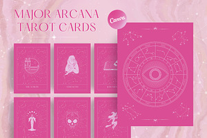 Major Arcana Tarot Card Templates