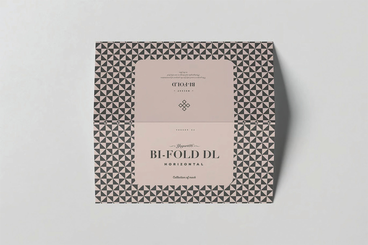 Bifold DL Horizontal Brochure Mockup