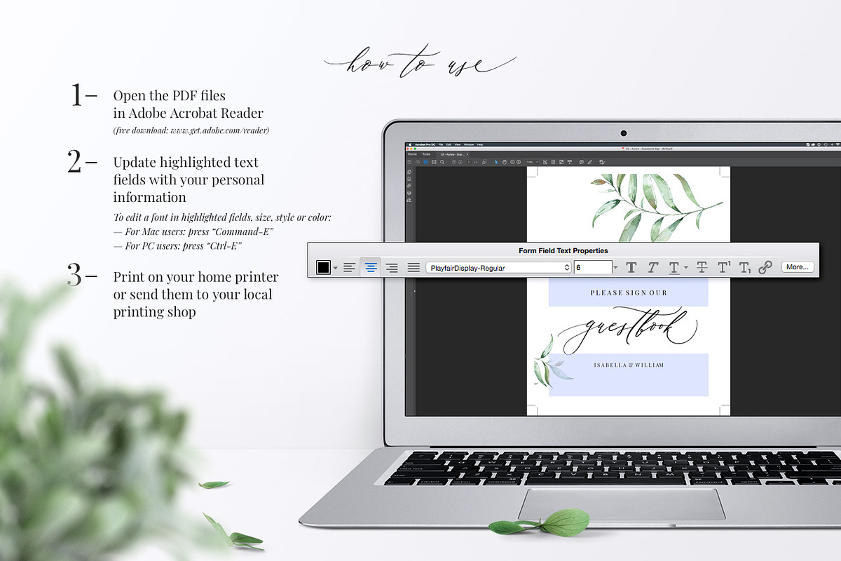 Wedding Guestbook Sign, Aurora, an Invitation Template by Alice Bluefox (Photo 3 of 5)