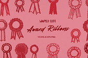 Whimsical Hand Drawn Award Ribbons, an Object Graphic by Take Care Creative (Thumbnail 1 of 10)