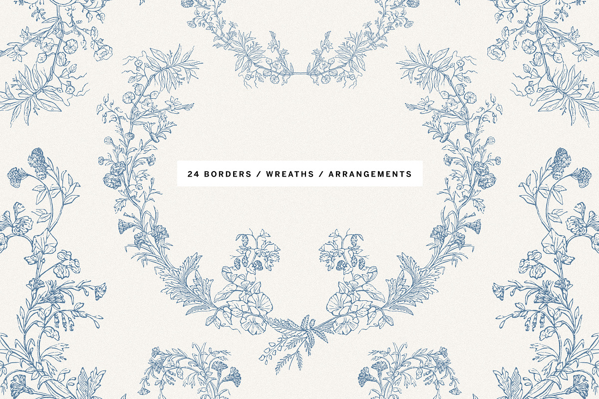 Vintage Chinoiserie Floral Pack v.2, a Decorative Illustration by ...