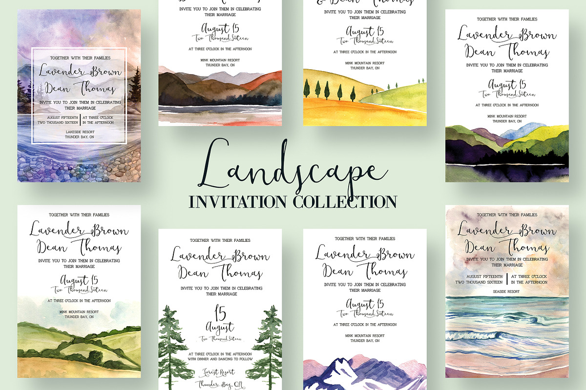 Landscape Invitation Collection, an Invitation Template by Knotted Design (Photo 1 of 7)