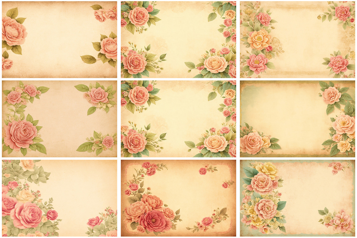 Vintage Floral Border Background, a Texture Graphic by Forhadx5 (Photo 6 of 8)
