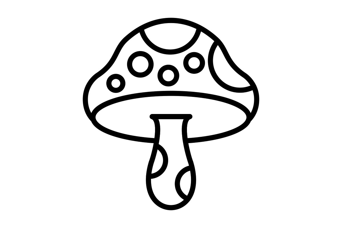 Mushroom Line Icon, an Icon by Pexelpy