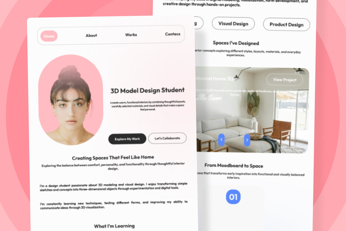 Student Personal Portfolio Website, a Landing Page Template by twinstd (Photo 4 of 5)