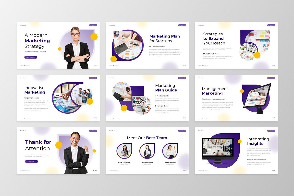 Business Marketing Google Slide, a Presentation Template by GraphauseProject (Photo 2 of 6)