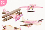 Watercolor Air Transport Clipart, a Transportation Illustration by TitaLivingArt (Thumbnail 3 of 10)