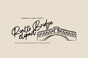 Rialto Bridge Venice Italy Canal, an Object Illustration by CraftingOnSunday (Thumbnail 1 of 3)