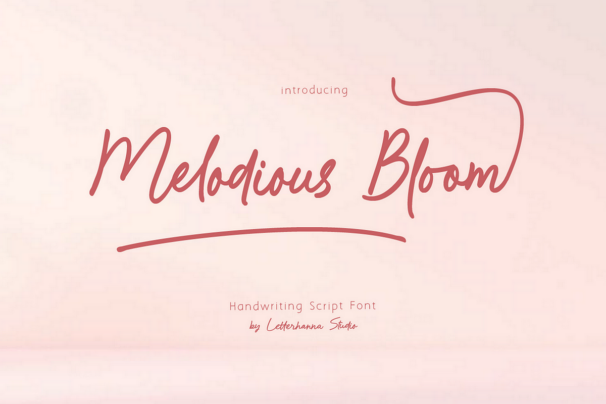 Melodious Bloom Font, a Handwritten Font by Letterhanna Studio (Photo 1 of 16)